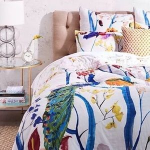 Anthropologie Garden Chinoiserie Quilt & Shams